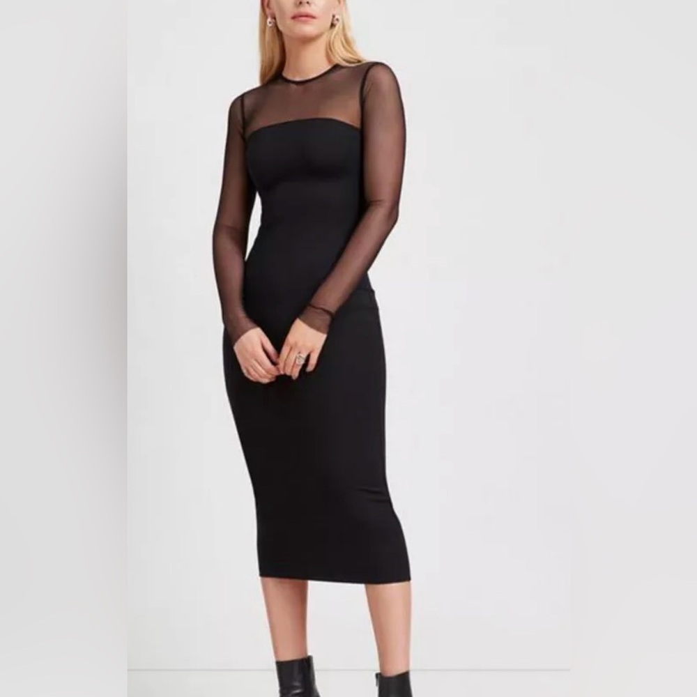 Chic Black Long Sleeve Dress